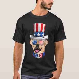American Flag Labrador Labrador Poppy Amerikanisch T-Shirt