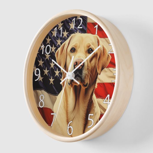 American Flag Labrador Uhr (Winkel)
