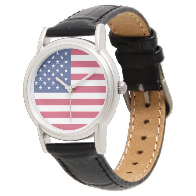 American Flag Ladys Watch Armbanduhr (Schrägansicht)