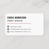 American Flag Lawn Care and Mowing Visitenkarte (Rückseite)