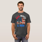 American Flag Lawn Mowing 4th Of July Lawn Mower T-Shirt (Vorne ganz)