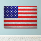 American Flag Leather Leinwanddruck (Insitu (Holzboden))