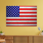American Flag Leather Leinwanddruck (Insitu (Wohnzimmer))