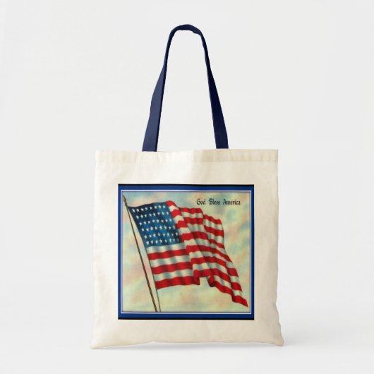 American Flag Leinwand Lebensmittelgeschäft Tote T Tragetasche (Vorne)