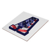 American Flag Letter "A" Keramik Tile für große Fo Fliese (Seite)
