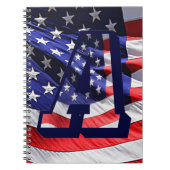 American Flag & Letter "A" SpiralNotebook Notizblock (Vorderseite)