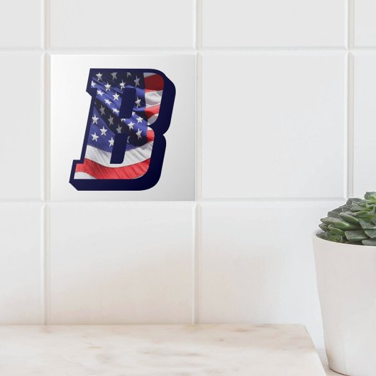 American Flag Letter "B" Keramik Tile für große Fo Fliese