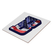 American Flag Letter "B" Keramik Tile für große Fo Fliese (Seite)
