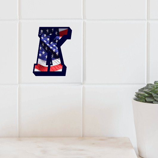 American Flag Letter "K" Keramik Tile für große Fo Fliese