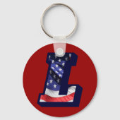 American Flag Letter "L" Schlüsselanhänger (Vorderseite)