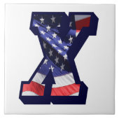 American Flag Letter "X" Keramik für große Fotos Fliese (Vorderseite)