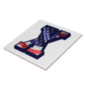 American Flag Letter "X" Keramik für große Fotos Fliese (Seite)