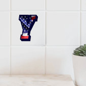 American Flag Letter "Y" Keramik Tile mit großem F Fliese