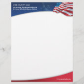 American Flag Letterhead Briefbogen (Vorderseite)