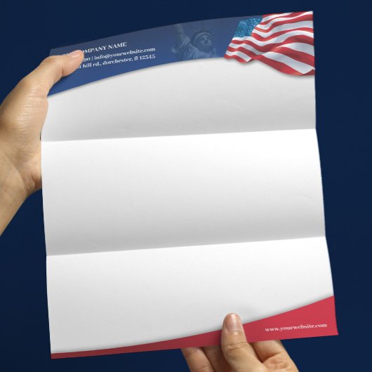 American Flag Letterhead Briefbogen