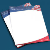American Flag Letterhead Briefbogen