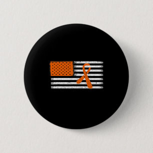 American Flag Leukemia and Multiple Sklerose Ribb Button