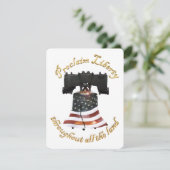 American Flag Liberty Bell Einladung (Stehend Vorderseite)