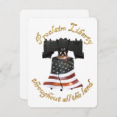 American Flag Liberty Bell Einladung (Vorne/Hinten)