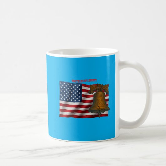 American Flag & Liberty Bell Independence Day URM Kaffeetasse (Rechts)