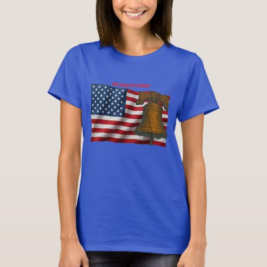 American Flag & Liberty Bell Independence Day URM T-Shirt (Vorderseite)