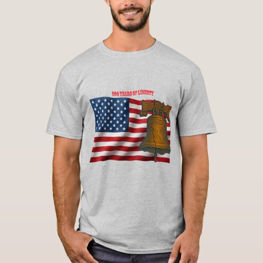 American Flag & Liberty Bell Independence Day URM T-Shirt (Vorderseite)