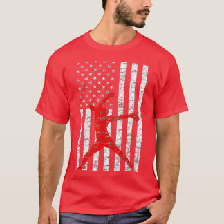 American Flag Liebe Softball FastPitch Pitcher Ges T-Shirt