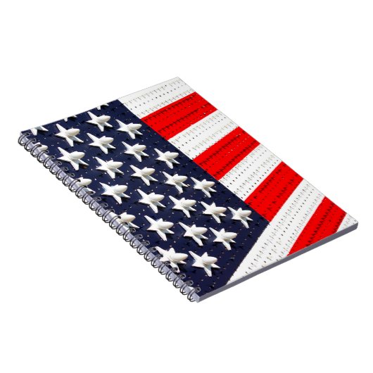 American Flag Light Display Notizblock (Rechte Seite)