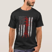 American Flag Line - Übertragungsturm T-Shirt (Vorderseite)