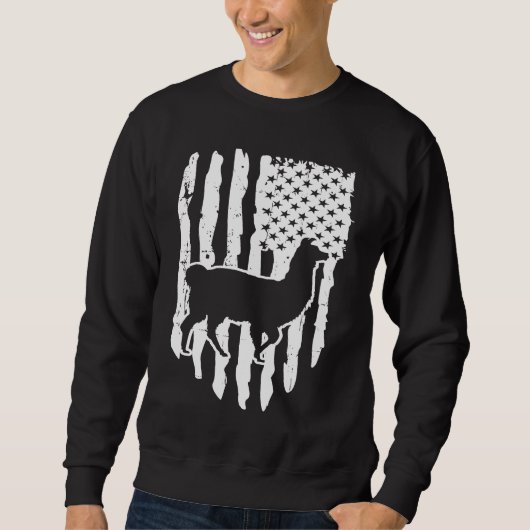 American Flag Llama Sweatshirt (Vorderseite)