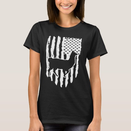 American Flag Llama T-Shirt (Vorderseite)