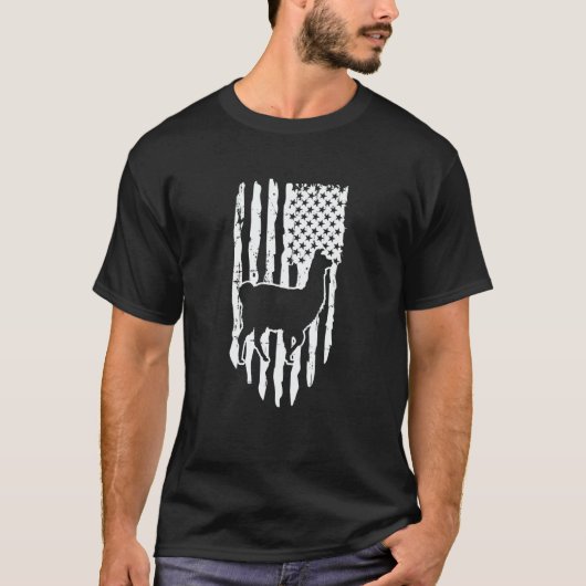 American Flag Llama T-Shirt (Vorderseite)