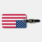 American Flag Luggage Tag Patriotic Gepäckanhänger (Vorderseite horizontal)