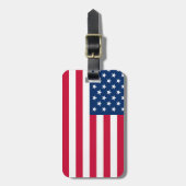 American Flag Luggage Tag Patriotic Gepäckanhänger (Vorderseite vertikal)