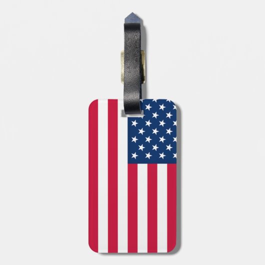American Flag Luggage Tag Patriotic Gepäckanhänger (Rückseite vertikal)