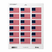 American Flag Magically Flag  Adressaufkleber (Vorne)