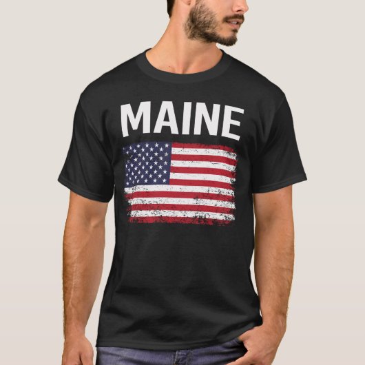 American Flag Maine T-Shirt (Vorderseite)