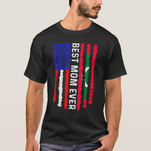 American Flag Malediven Flag Beste Mama je Familie T-Shirt