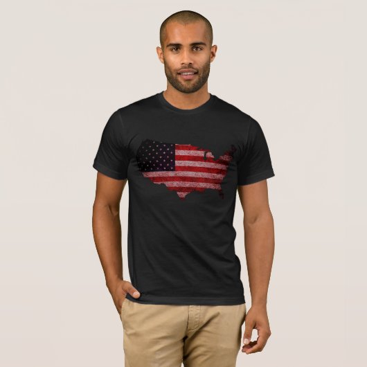 American Flag Map T-Shirt (Vorne ganz)