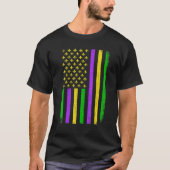 American Flag Mardi Gras Beer Mardi Gras Crawfish T-Shirt (Vorderseite)