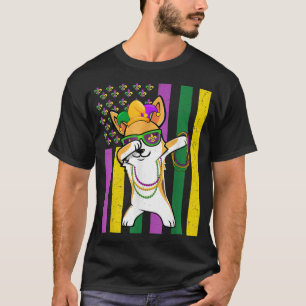 American Flag Mardi Gras Corgi Dog Festival Welpe T-Shirt