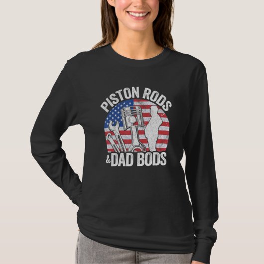 American Flag Mechanical 4. Juli Piston Rods und T-Shirt (Vorderseite)