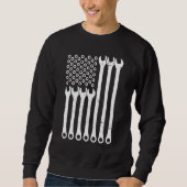 American Flag Mechanics Repairmen Wrenchs Sweatshirt (Vorderseite)