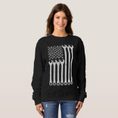American Flag Mechanics Repairmen Wrenchs Sweatshirt (Vorne ganz)