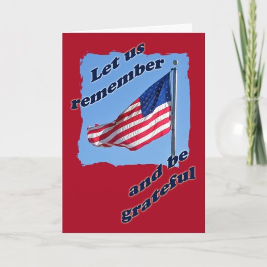 American Flag Memorial Day Card Karte (Vorderseite)