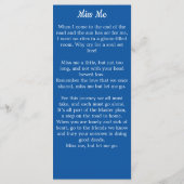 American Flag Memorial Prayer Card Veteran Foto Menükarte (Rückseite)