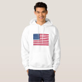 American Flag Men's Basic Hooded Sweatshirt (Vorne ganz)