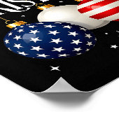American Flag Merry Christmas Tree Baubles Us Patr Poster (Ecke)