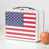 American Flag Metal Lunch Box