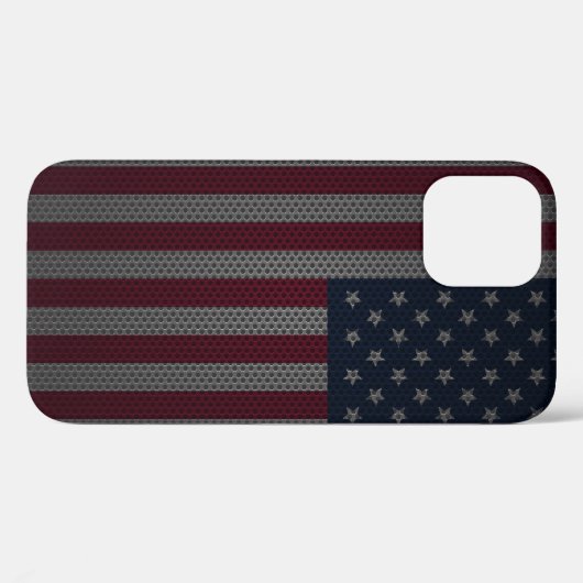 American Flag Metallic Mesh Case-Mate iPhone Hülle (Rückseite (Horizontal))
